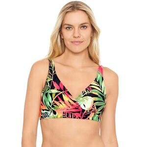 Ralph Lauren Midnight Tropical Surplice Bikini Top 4 NWT